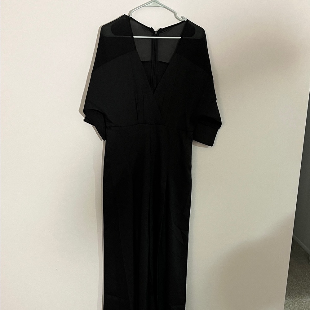 Classic Black V-Neck Jumpsuit